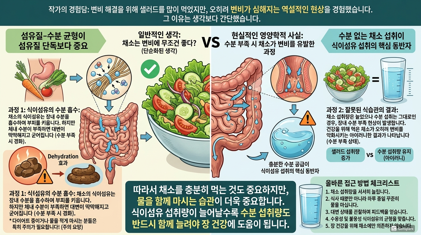 생채소가 오히려 변비를 유발하는 이유