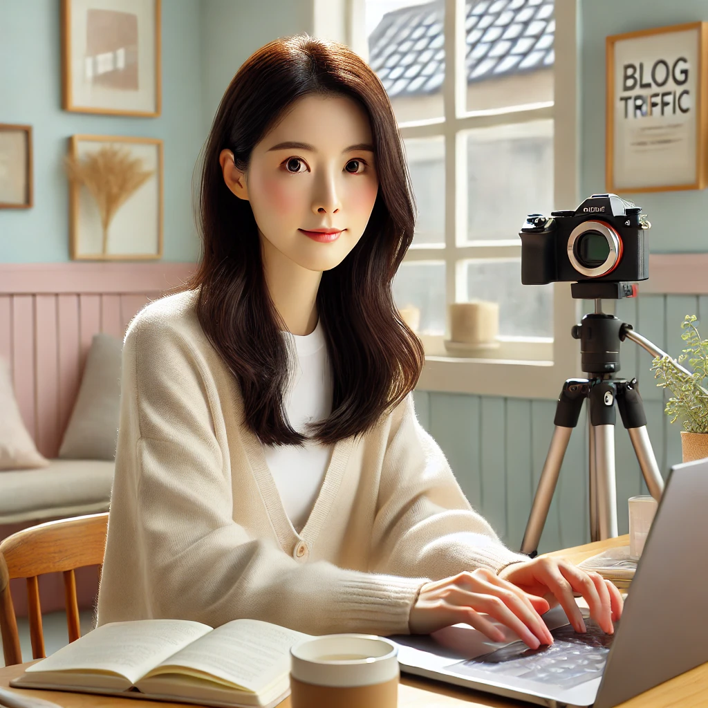 블로그 방문자수 확인하는 모습