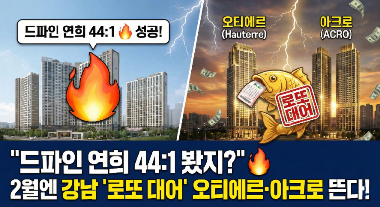 강남 하이엔드 로또 청약: 오티에르 반포·아크로 드 서초