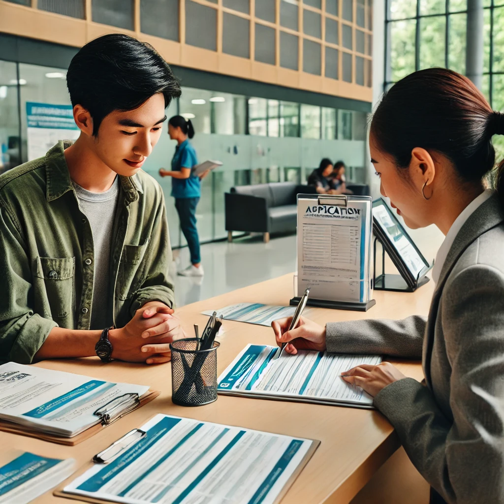 긴급복지 주거지원 신청 절차 안내 - 주민센터에서 지원 상담을 받고 있는 모습