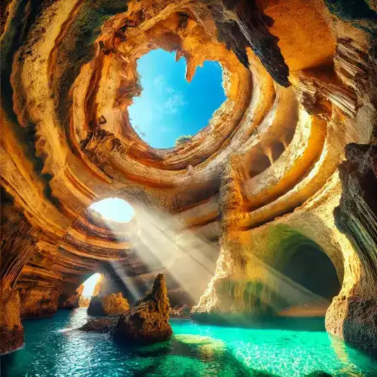 포르투갈 알가르브의 베나길 동굴, 자연의 경이로움을 담은 신비로운 동굴