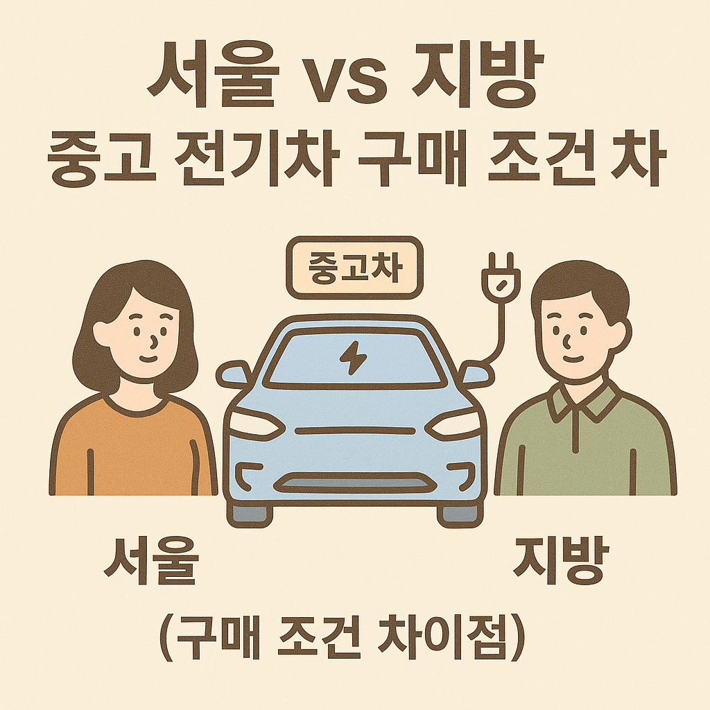 서울 VS 지방 중고 전기차 구매 조건 차이점 사진 관련.