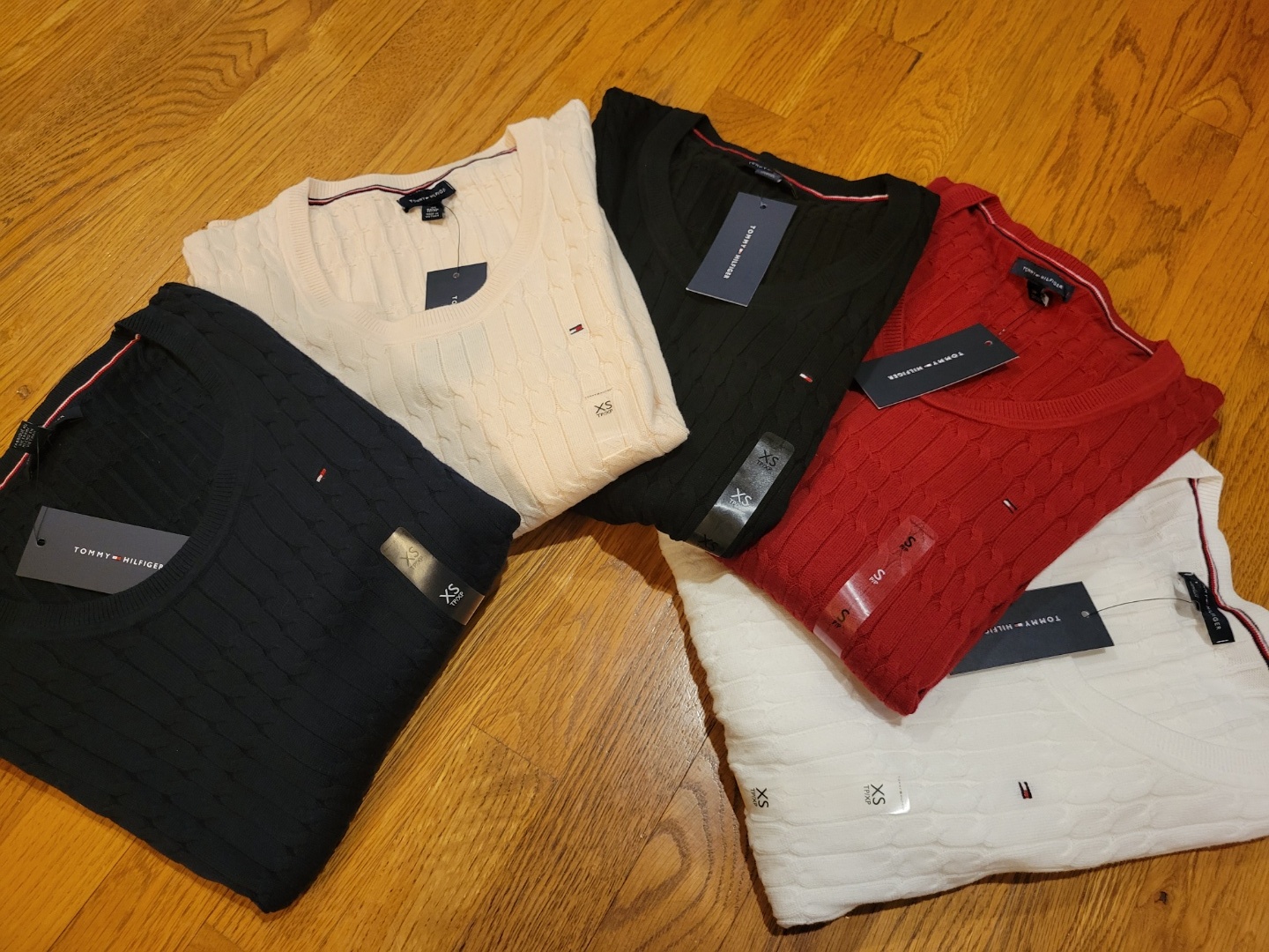 타미힐피거 여성 긴팔니트 베이직 꽈배기 라운드넥 스웨터 5가지 컬러