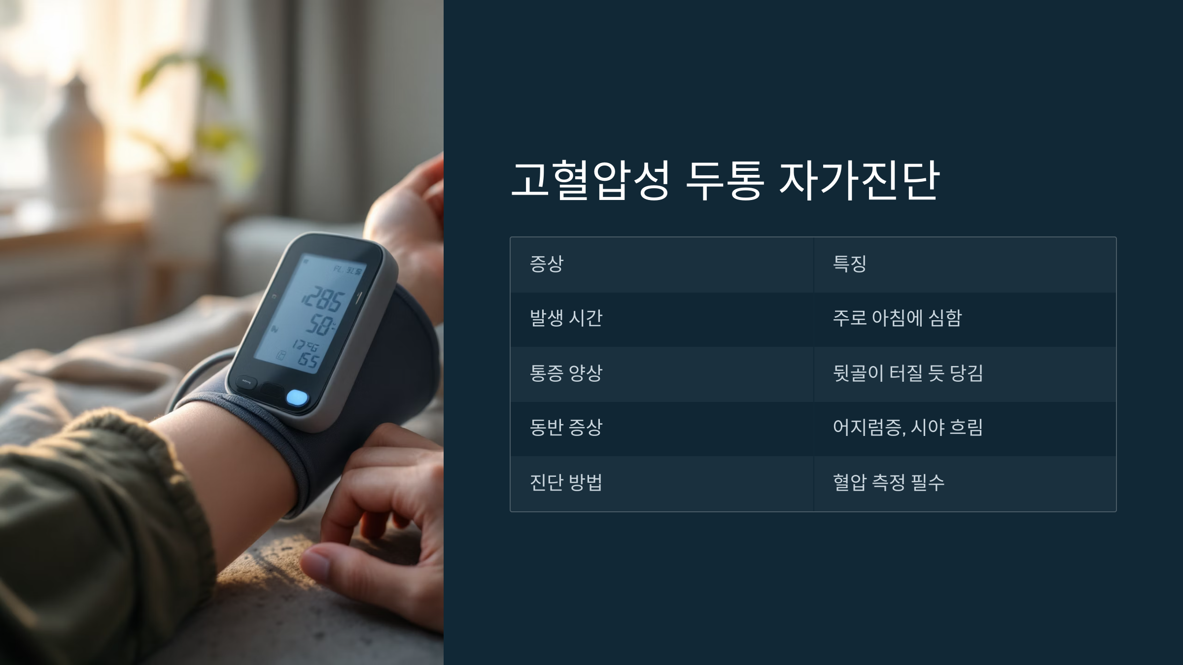 고혈압성 두통 자가진단