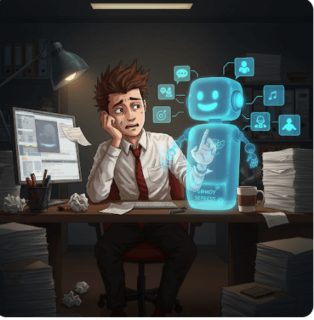 AI를 통해 스트레스를 해소하는 직장인