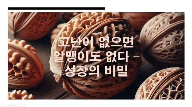 고난이 없으면 알맹이도 없다 – 성장의 비밀