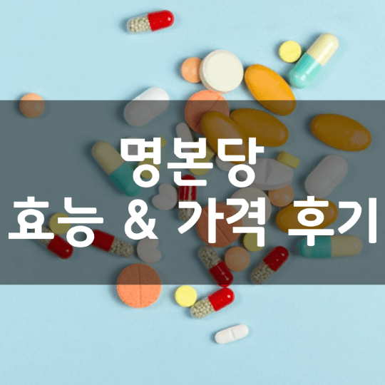 명본당-의미-성분-효능-부작용-복용법-가격-내돈내산-후기-정리
