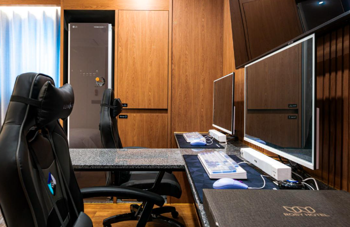 로지 호텔 스타일러와 냉장고