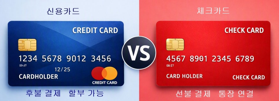 신용카드 vs 체크카드 @AI생성