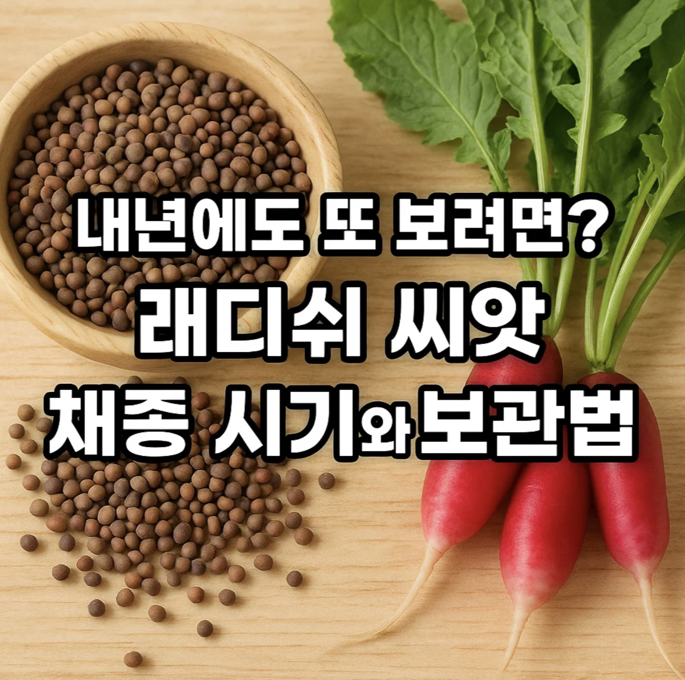 내년에도 또 보려면? 래디쉬 씨앗 채종 시기와 보관법