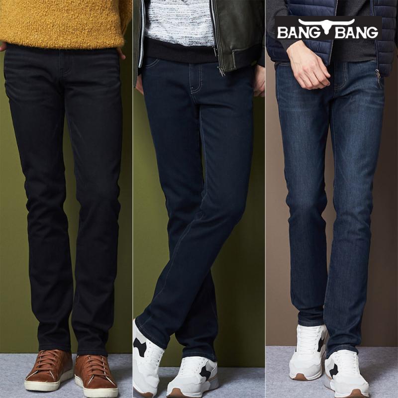 뱅뱅 남성 플리스 본딩 기모데님