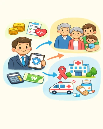 질병보험 보험료 산정 기준과 연령 보장 범위 설명1