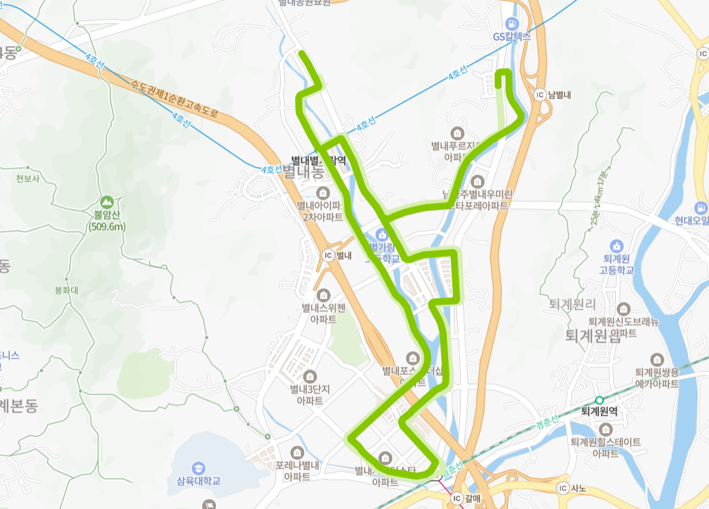 남양주-땡큐85번-버스-노선-지도