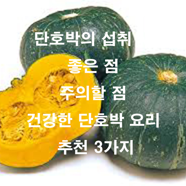 단호박의 섭취 시 좋은 점 주의할 점 건강한 단호박 요리 추천 3가지