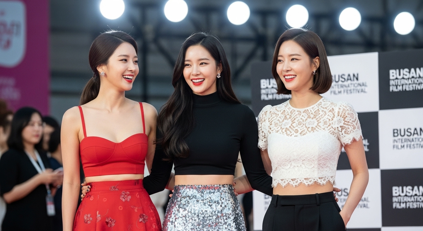 부산국제영화제에 참석한 여자들