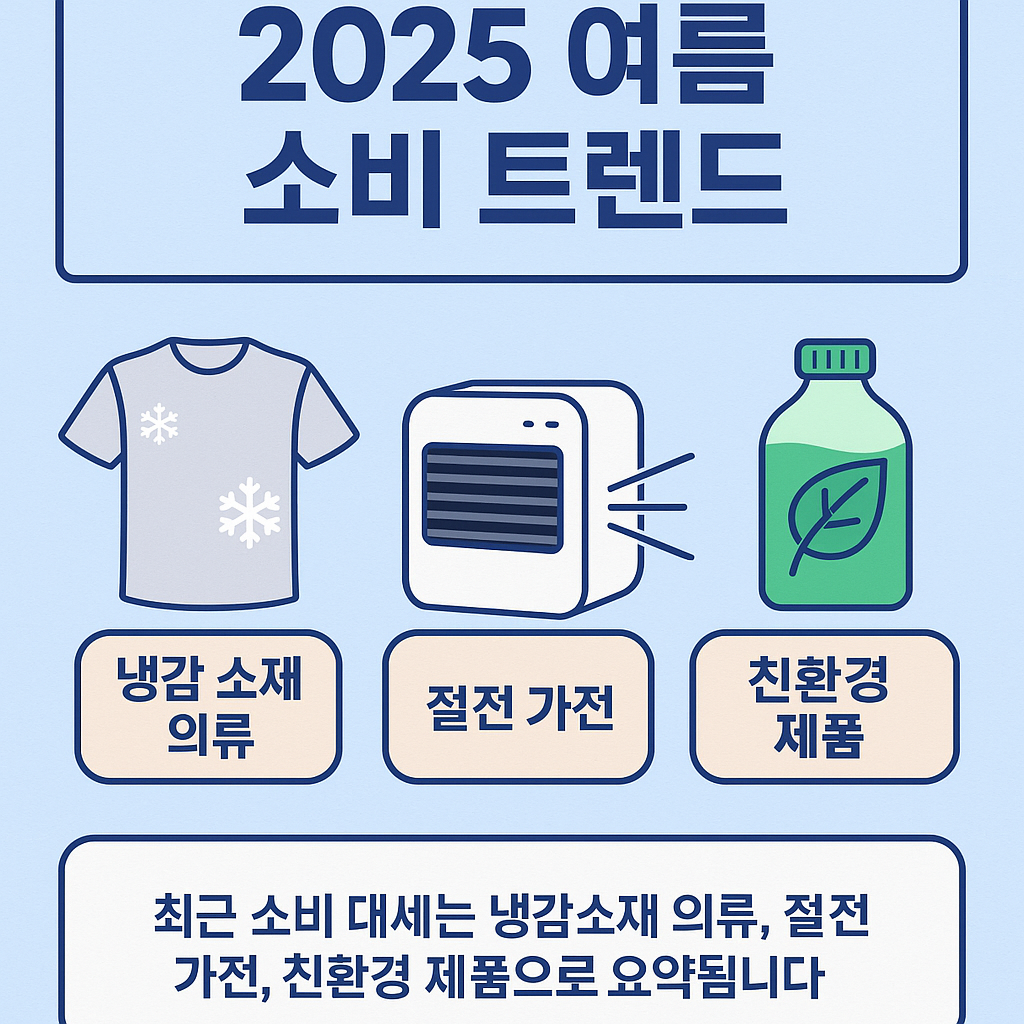 2025 여름 소비 트렌드: 냉감 의류, 절전 가전, 그리고 친환경 제품의 시대