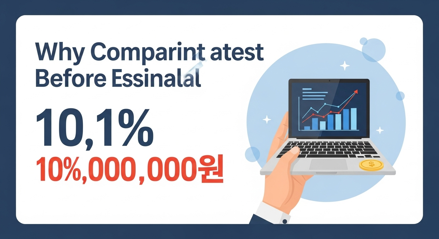 대출 신청 전 금리 비교가 필수인 이유: 단 0.1%p 차이가 수천만 원을 결정합니다 💰