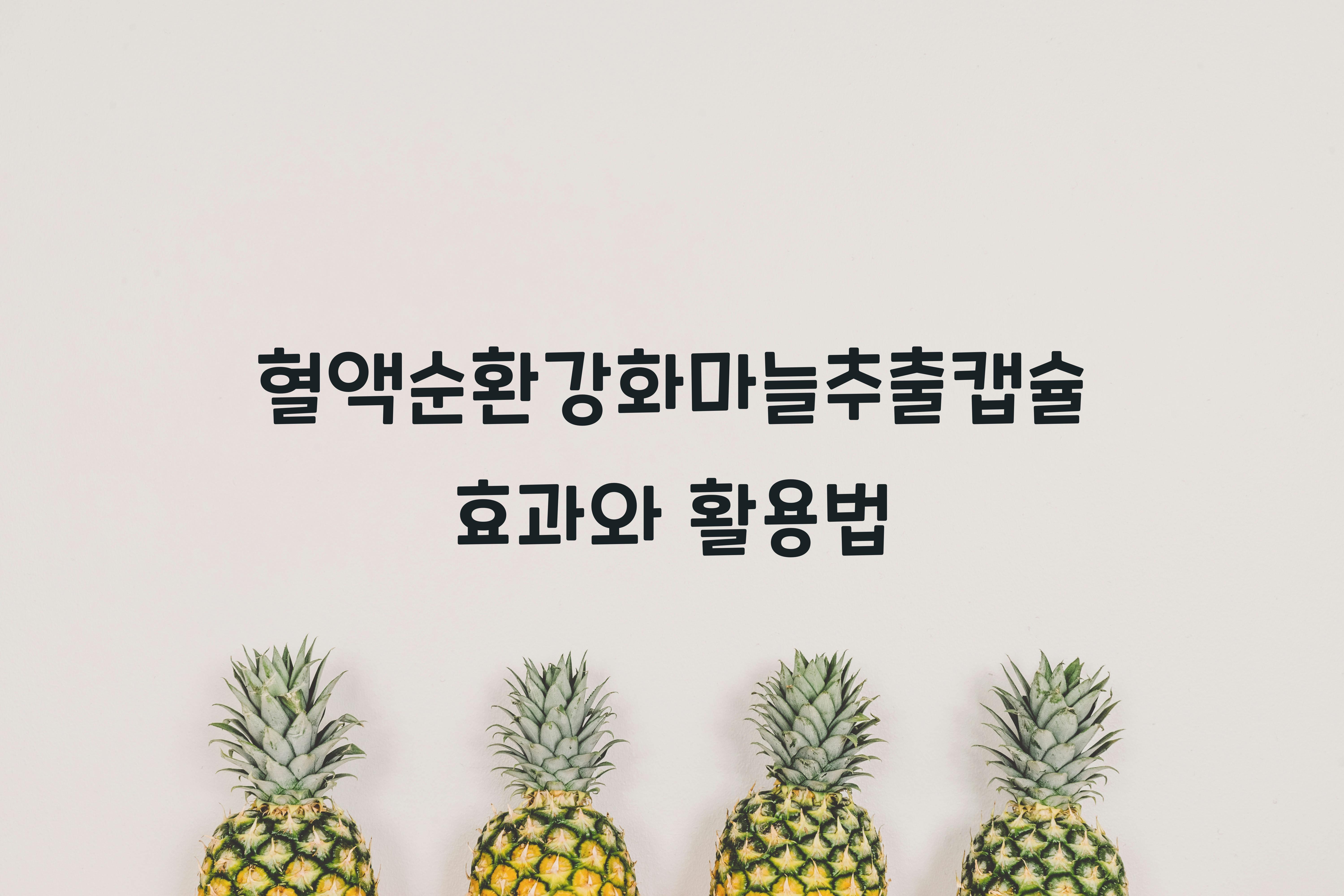 혈액순환강화마늘추출캡슐