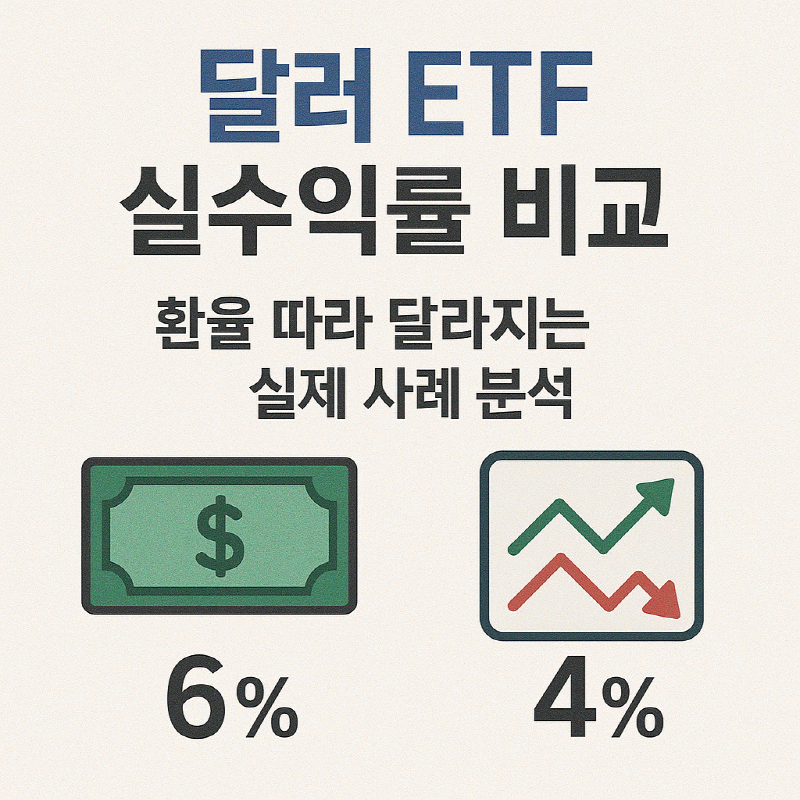 달러 ETF 환율별 실수익률 비교 분석