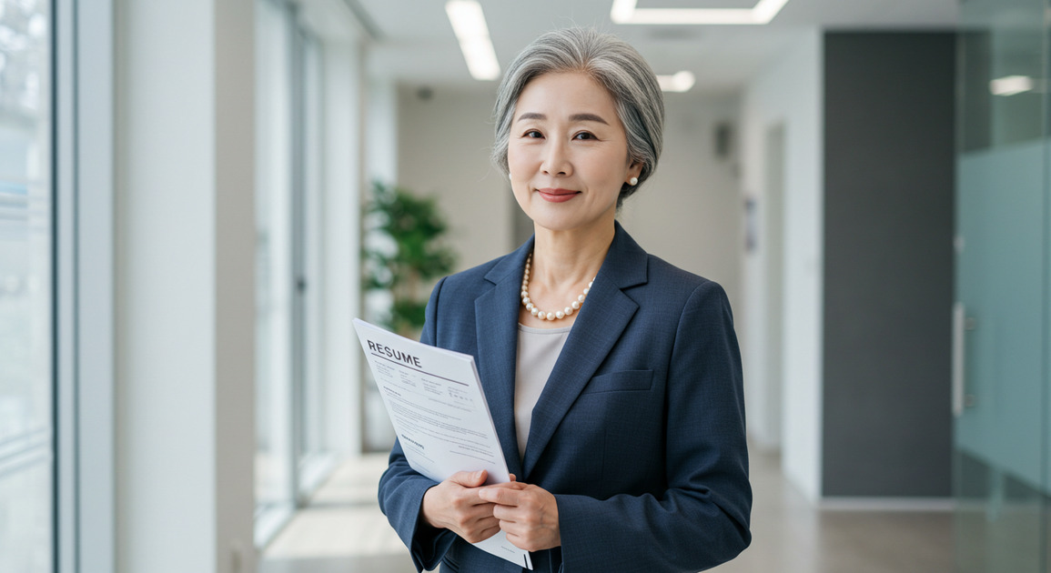 노인이 새로운 일자리 찾은 이미지