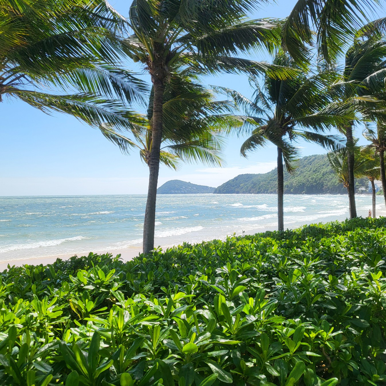 바람이 많이 부는 푸꾸옥 바다