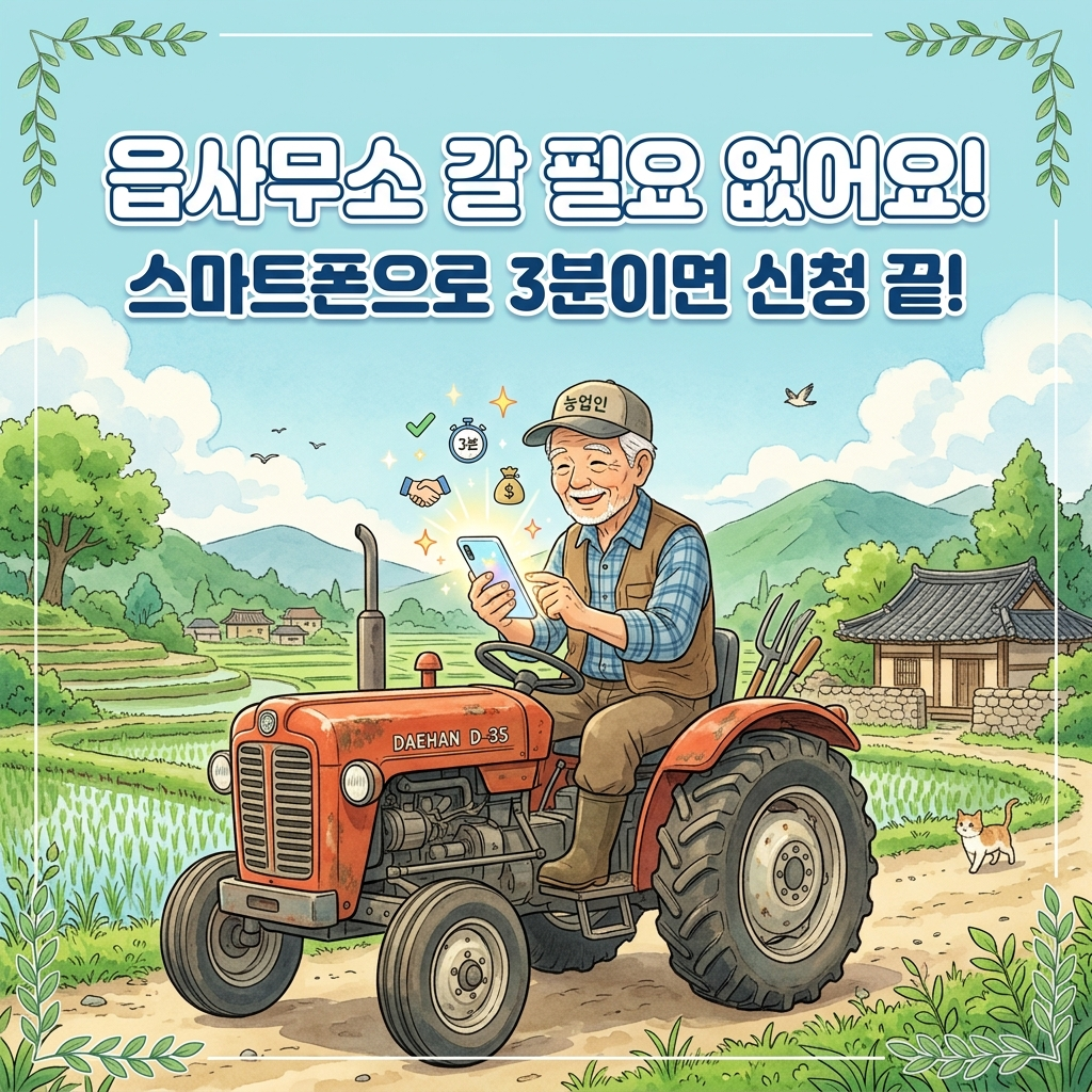바쁜 농번기 농업e지 스마트폰 온라인 간편 신청 가이드