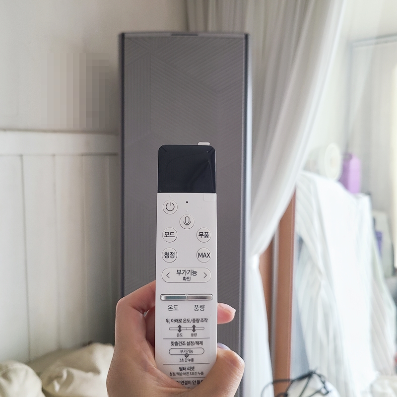 무풍 갤러리 에어컨과 리모컨