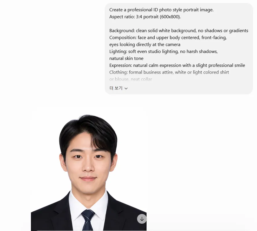 ChatGPT로 증명사진 스타일 이미지 만드는 방법 기본 증명사진