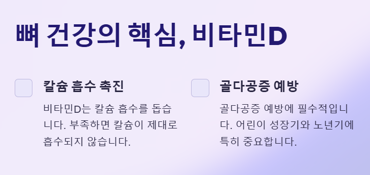 뼈건강핵심 비타민D