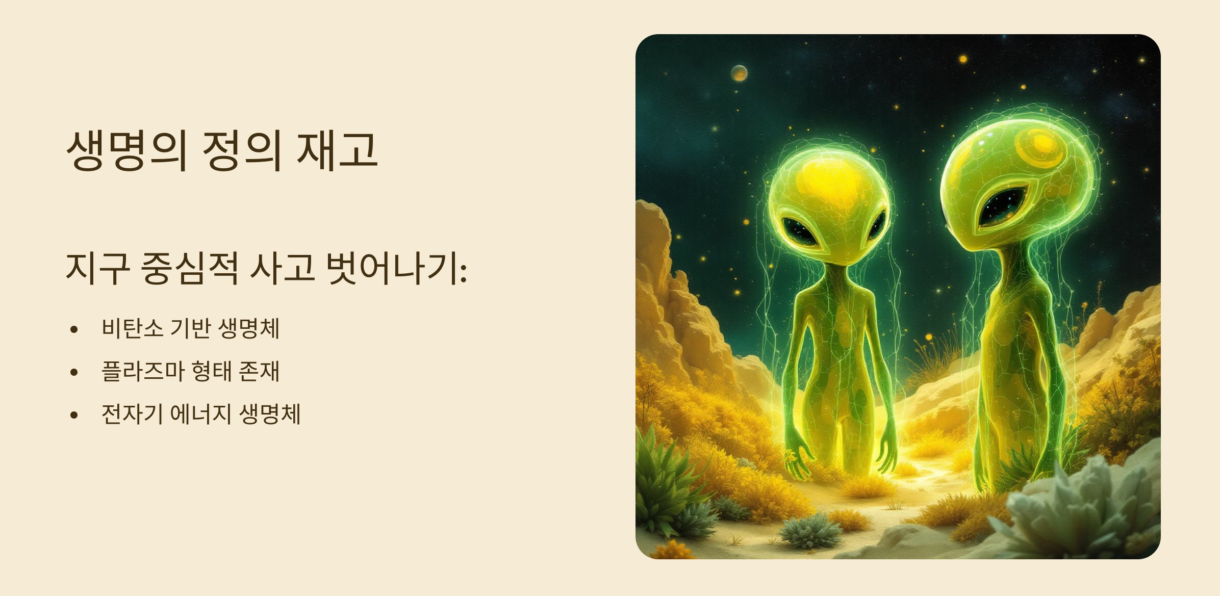 생명의 정의 재고
