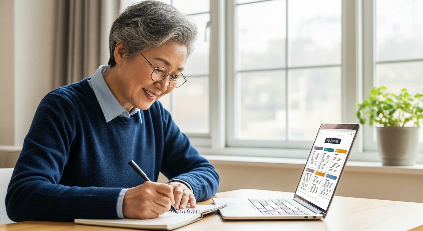 블로그 글 구조를 설계하는 장면