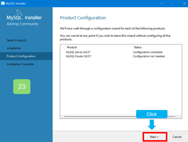 Next 버튼을 클릭해 주세요.