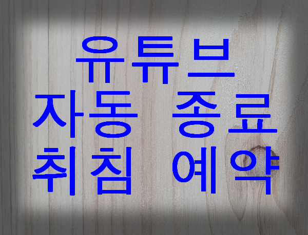 유튜브종료