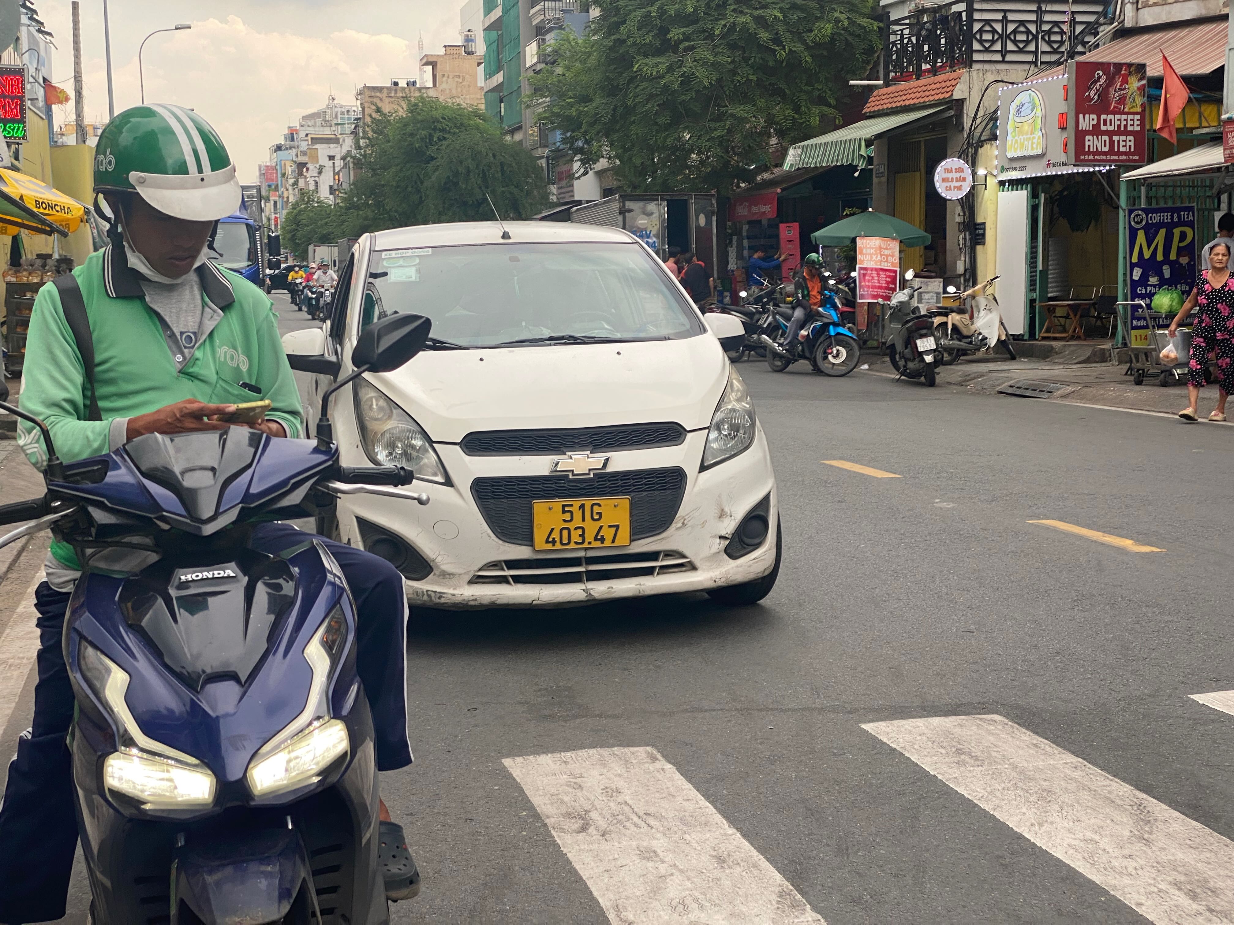 그랩 택시 도착