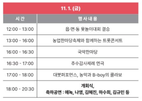 2024 사천시 농업한마당축제 일정 및 축하공연 초대가수