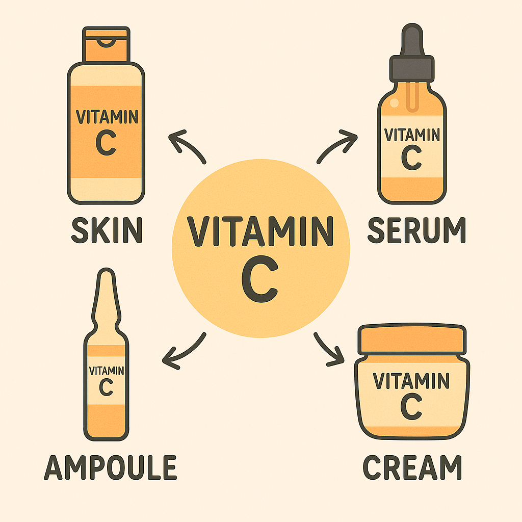 비타민 C 스킨, 세럼, 앰플, 크림