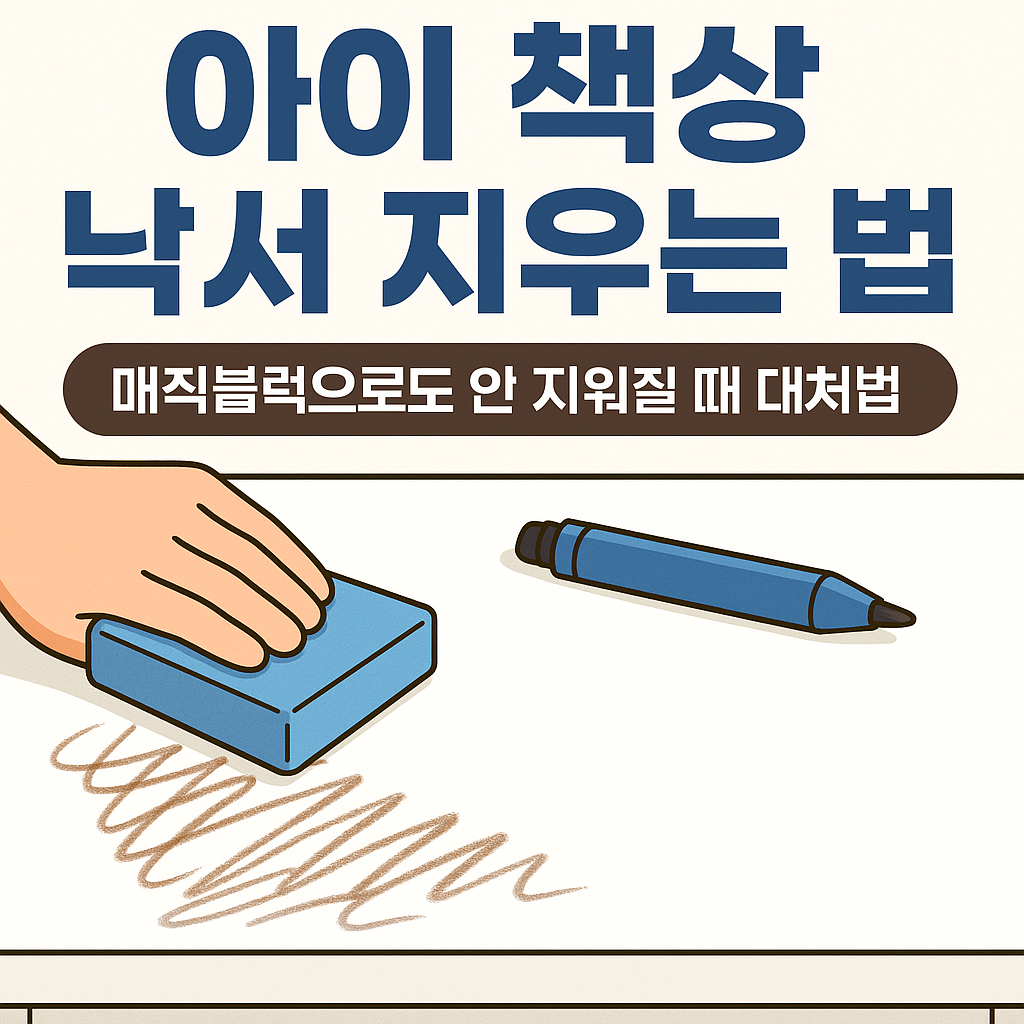 아이 책상 낙서 지우는 법 완전정복