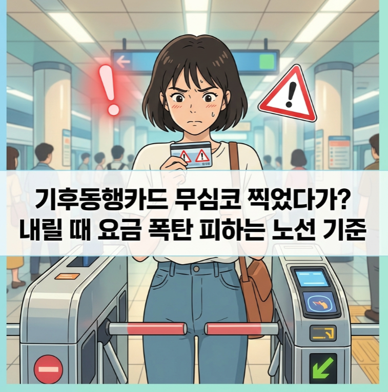 기후동행카드 단기권 이용 가능한 지하철 노선 버스 범위 및 제외 구간 안내
