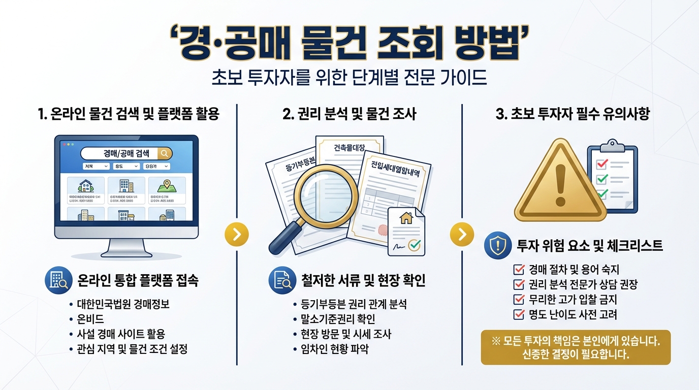 경공매 물건 조회 방법