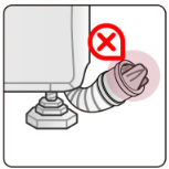배수 호스가 막히거나 얼어 있는 경우
