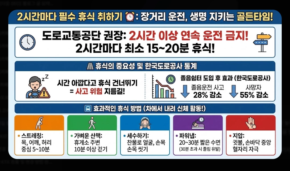 2026년 설 귀성길 졸음운전 예방법 BEST 7