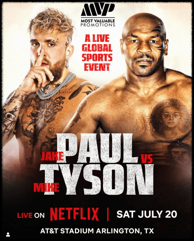 마이크 타이슨 vs 제이크 폴 포스터