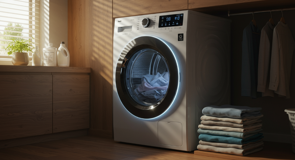 다양한 크기의 건조기가 놓인 깔끔한 다용도실, 우리 집에 맞는 건조기 선택 가이드