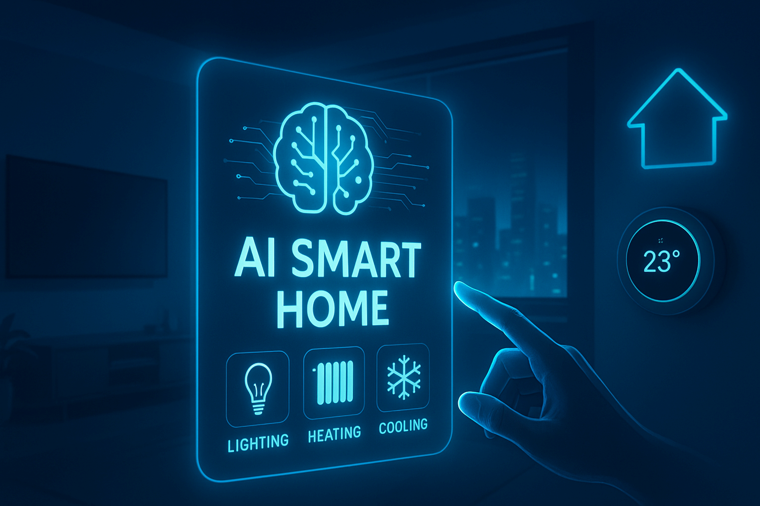 AI 기반 스마트 홈: 조명, 난방, 냉방 자동화