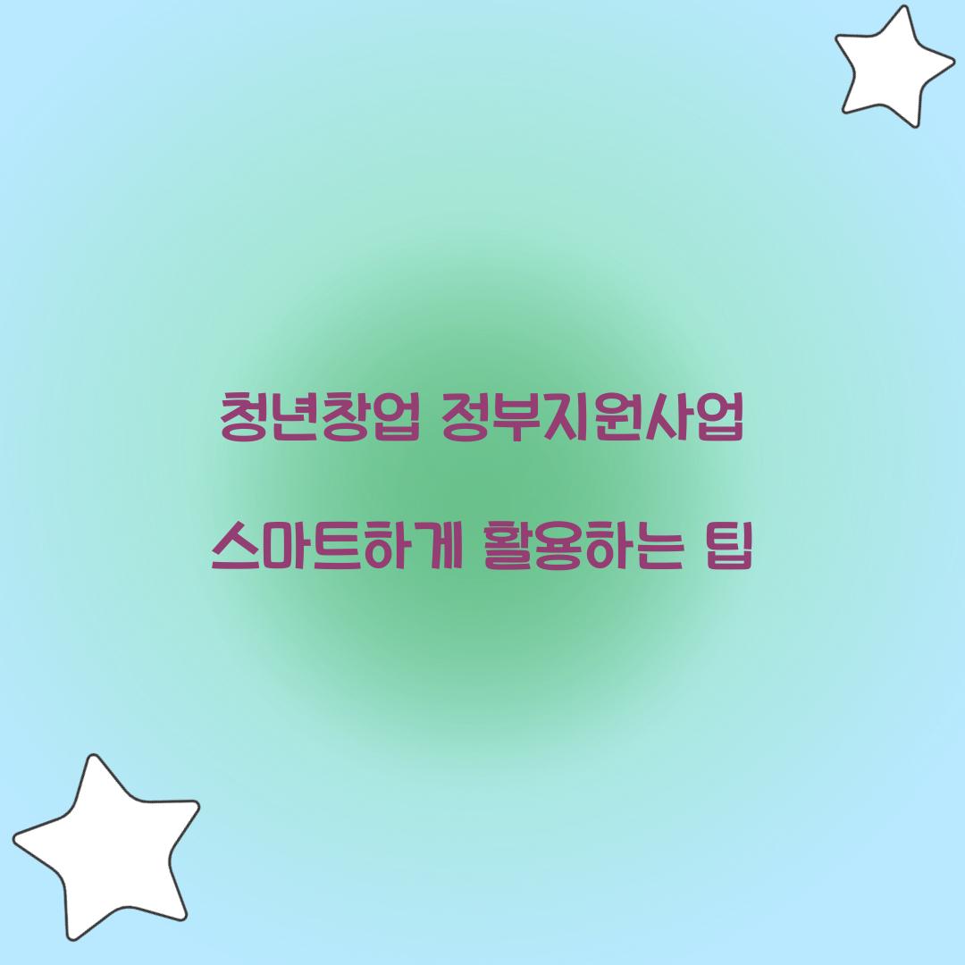 청년창업 정부지원사업
