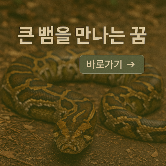 큰 뱀을 만나는 꿈