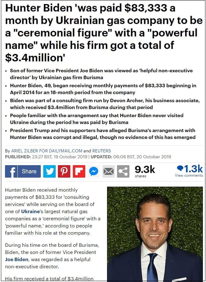 적국으로 부터 뇌물 받은 바이든과 그의 아들...일파만파 언론도 방어 못해 VIDEO:Federal tax investigation into Biden’s son Hunter moves forward