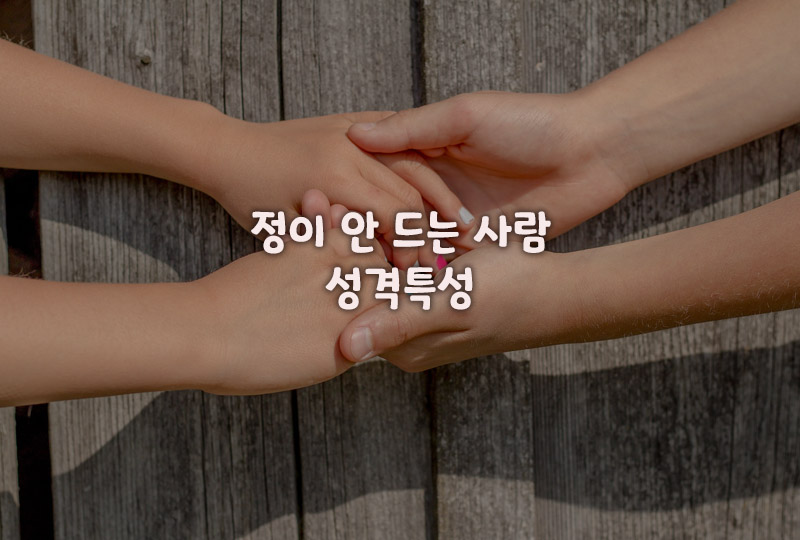 정이 안드는 사람 성격특성 이미지