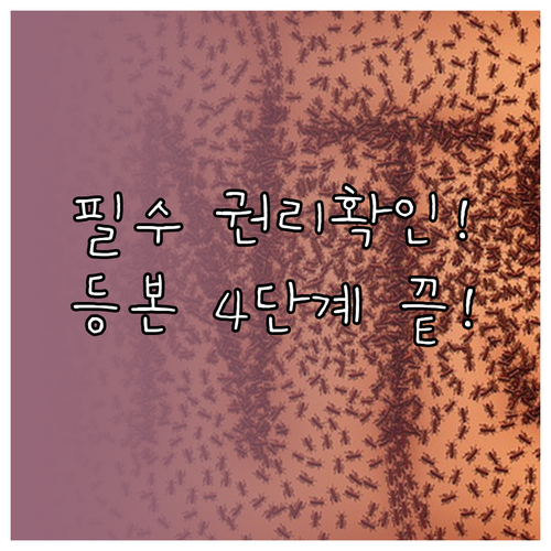 부동산 권리확인 필수! 등기부등본 온..