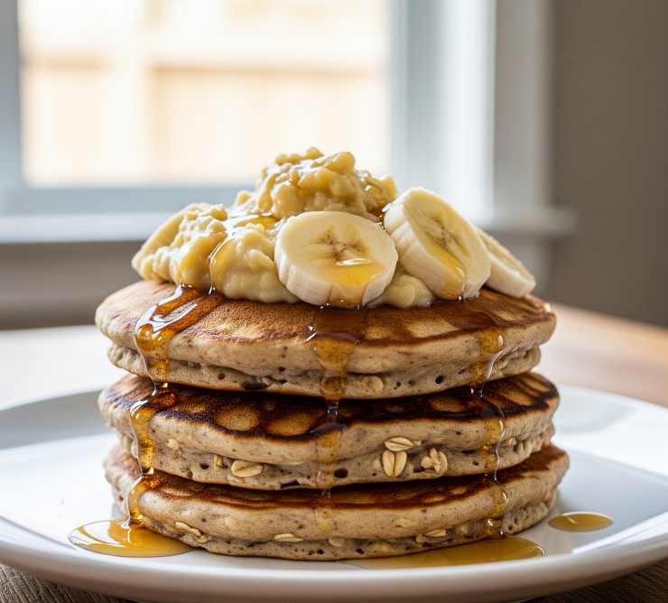바나나 오트밀 팬케이크